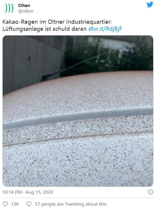 巧克力工厂|瑞士巧克力工厂出故障，天空下罕见巧克力雪，网友感叹：美梦成真