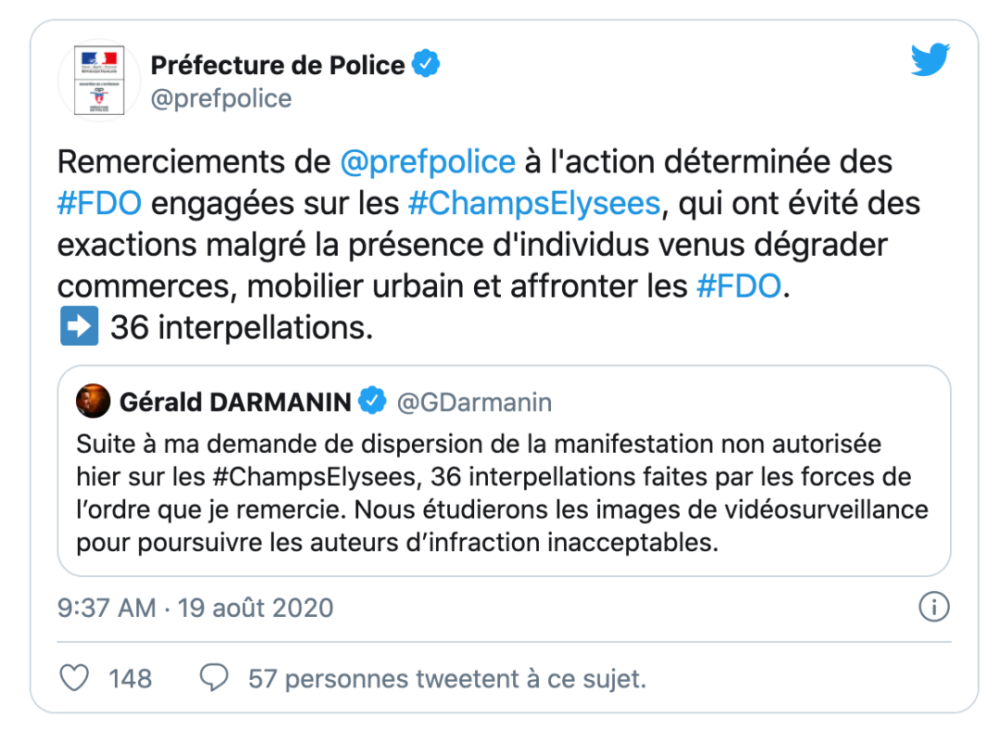 香榭丽舍|【城事】球迷涌上香街庆祝PSG胜球，36人闹事被拘留