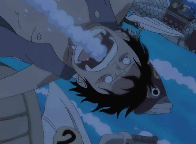 路飞曾多次掉入海水中,如果没有其他人帮忙拯救,路飞早就已经"石沉