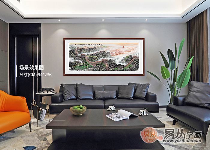 山水画|会议室装饰画选什么？首选山水画彰显格局