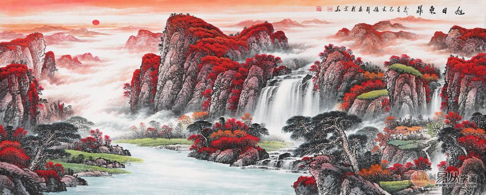 山水画|会议室装饰画选什么？首选山水画彰显格局