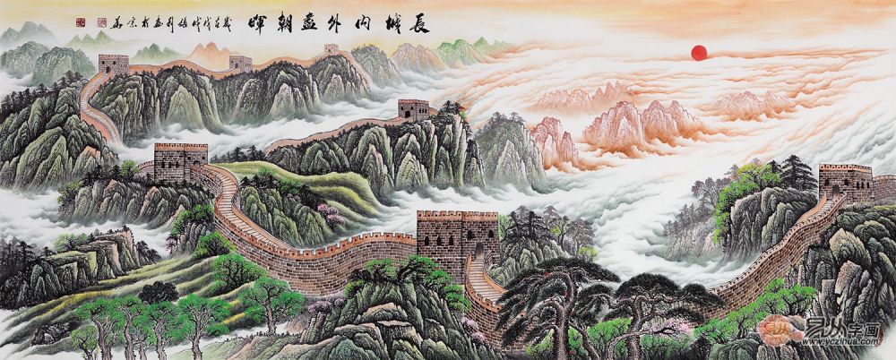 山水画|会议室装饰画选什么？首选山水画彰显格局