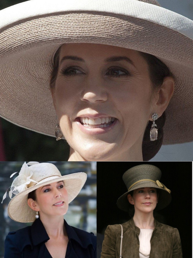 丹麦王妃参加活动衬衫搭半身裙贵气十足更美的是宽边帽造型