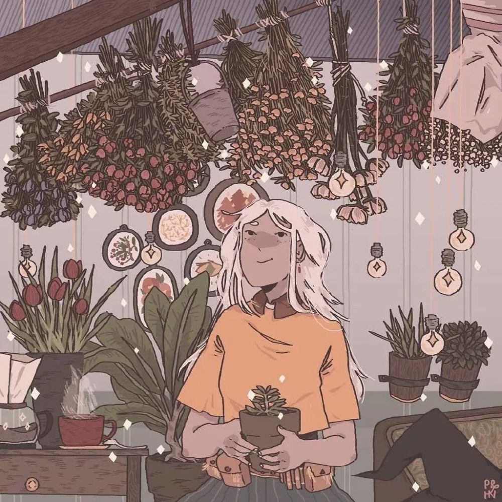 插画|【插画欣赏】人物和场景结合的相当美的一组画面，很有意境！