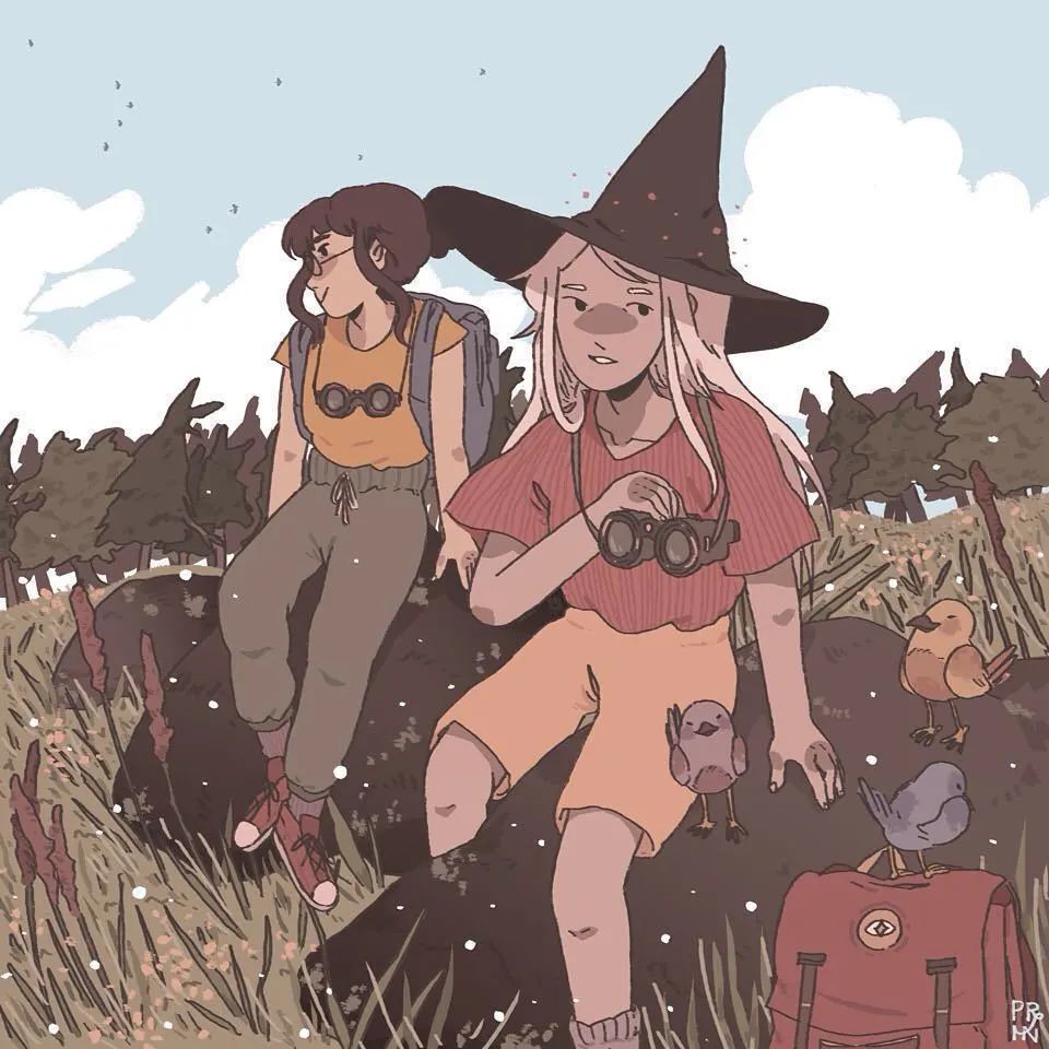 插画|【插画欣赏】人物和场景结合的相当美的一组画面，很有意境！