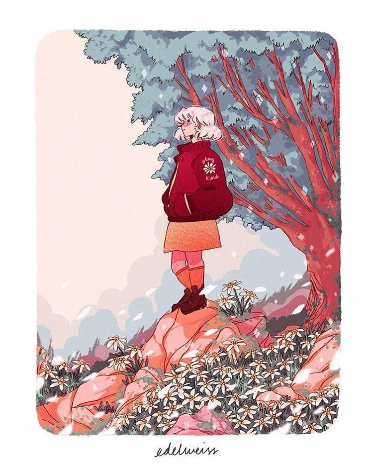 插画|【插画欣赏】人物和场景结合的相当美的一组画面，很有意境！