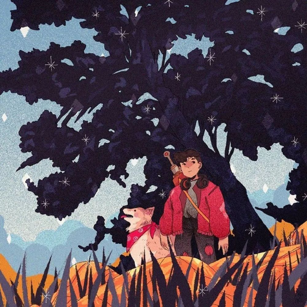 插画|【插画欣赏】人物和场景结合的相当美的一组画面，很有意境！