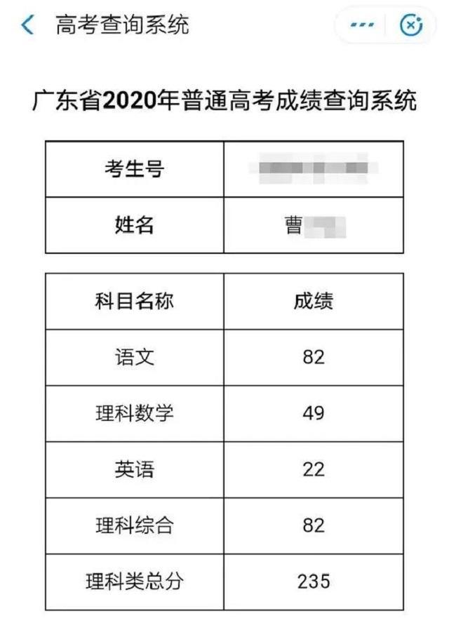 广东高考成绩单图片图片