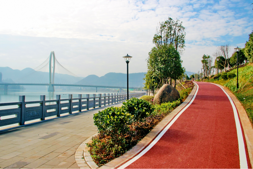 自行车道儿童娱乐区荧光步道三明又添休闲好去处离你家近吗