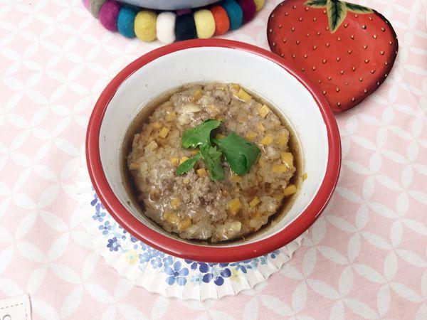 地瓜蒸绞肉猪肉这么做大人孩子都爱吃,超简单,零失败,就差没把盘底舔