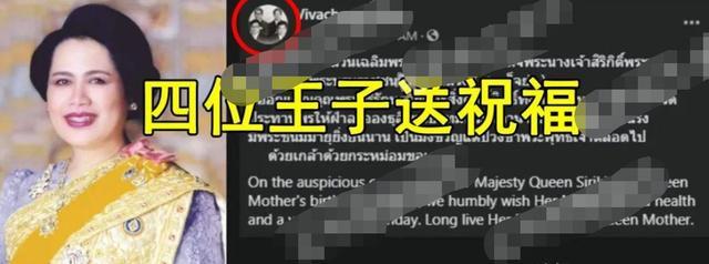 苏提达王后|泰国4王子为太后庆生，想与苏提达王后交好，泰民盼王子重返王室