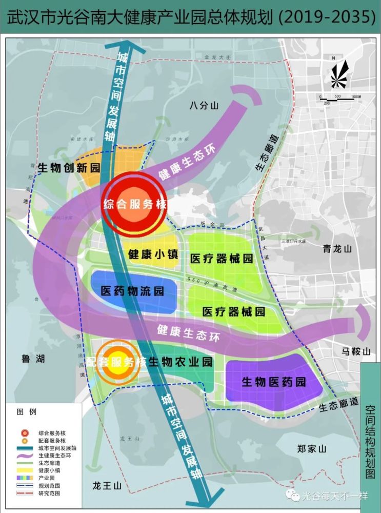 武汉市光谷南大健康产业园总体规划20192035批前公示