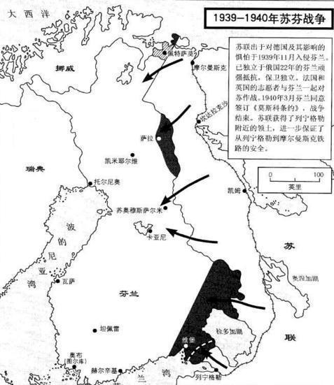 苏芬战争示意图