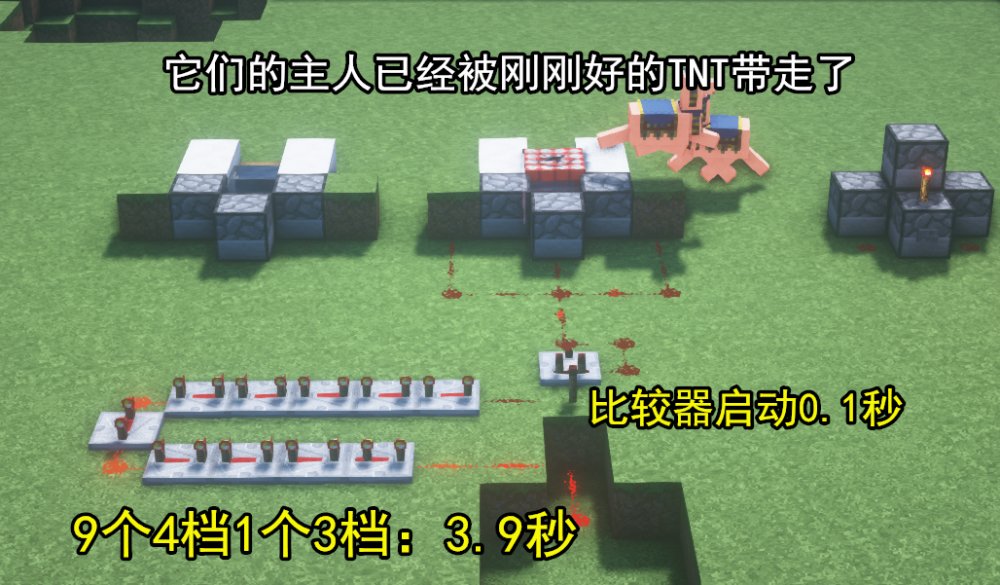 我的世界:tnt熊孩子炸图必备?借二营长的意大利炮讲红石知识