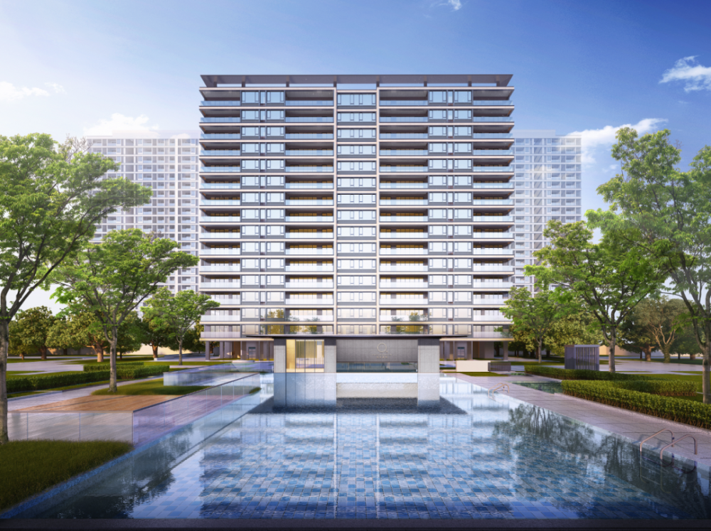 城投绿城·凤起蘭庭外立面效果图与此同时,两个地块的楼栋均采用了