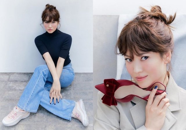 明星刘海包包头搭配范本宋慧乔太嫩太妍宽超显瘦不同脸型包包头推荐