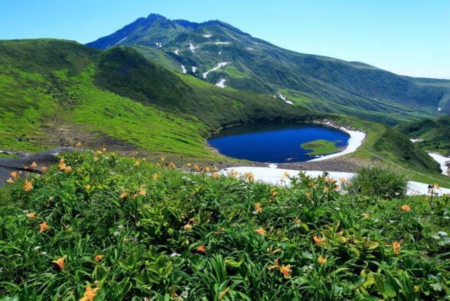 日本新泻 鸟海湖 鸟海山 新泻 日本 旅游