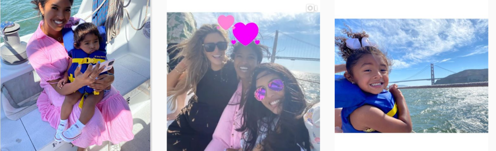 瓦妮莎|瓦妮莎庆祝小女儿满14个月，携家人出海，Capri五官长开神似科比