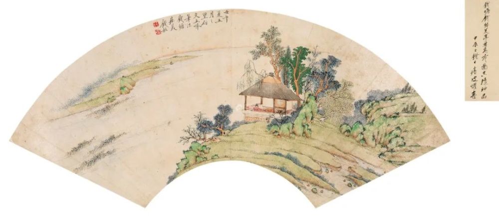 扇面|小雅斋春拍，遇到心动的小青绿扇面