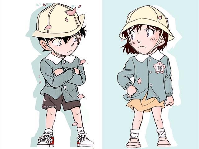 谁说"柯兰"不合适,当小兰抱起柯南的瞬间,满满的全是爱