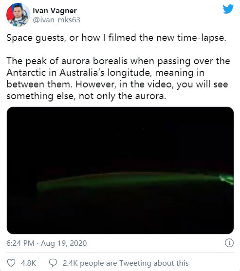 伊万·瓦格纳|俄宇航员在空间站意外拍下一串不明光点，闪光近1分钟，专家介入