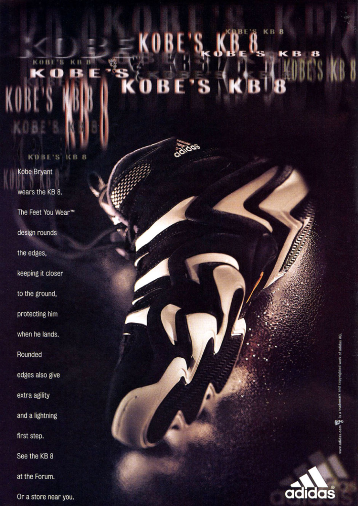 曼巴履程01:18岁的科比,开启与阿迪爱恨纠缠的6年