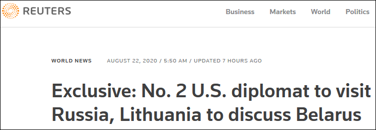 美国_时政|美国副国务卿将访问俄罗斯，旨在防止俄方军事干预白俄罗斯