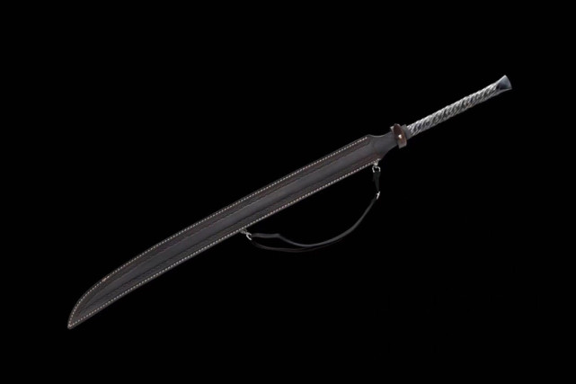 手工一体刀 无名刀 手工锻造百炼花纹钢一体 无名 手工