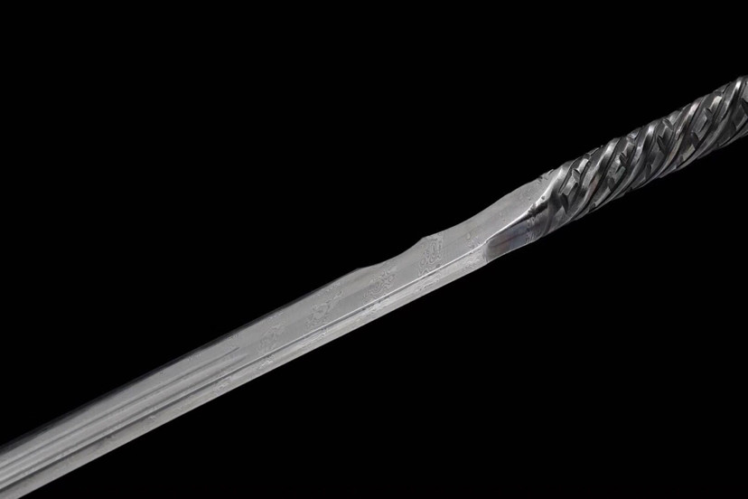 手工一体刀 无名刀 手工锻造百炼花纹钢一体 腾讯新闻