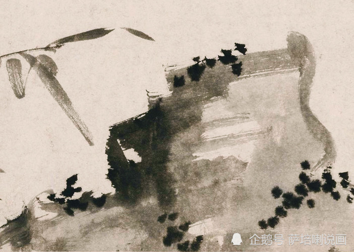 水墨菊花|陶生画菊石，潦草笔有力，明代画家陶成绘《水墨菊花》