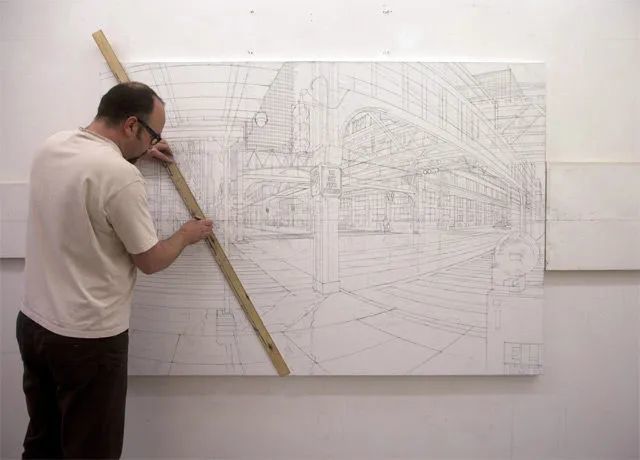 内森·沃尔什|只看草图就知道作品很精彩，超写实画家的透视稿，惊掉你的下巴
