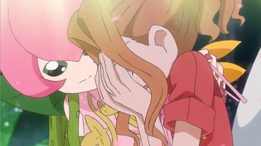 新数码宝贝第12话,美美纯真的眼泪,花仙兽与安杜鲁兽的战斗