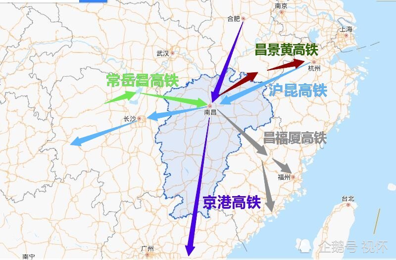 未来江西南昌5条高铁:都是350公里/小时,没有直达广州通道