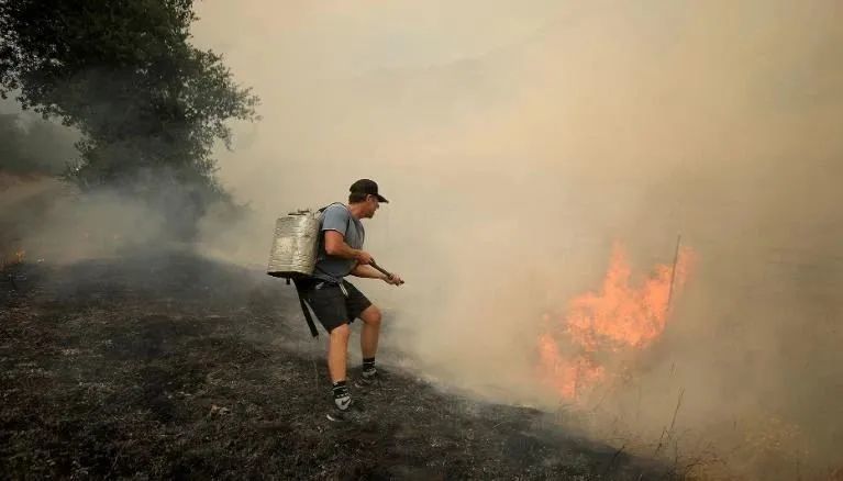 美国_社会|美国大火蔓延十四州，十二万人逃难，劫后景象太惨