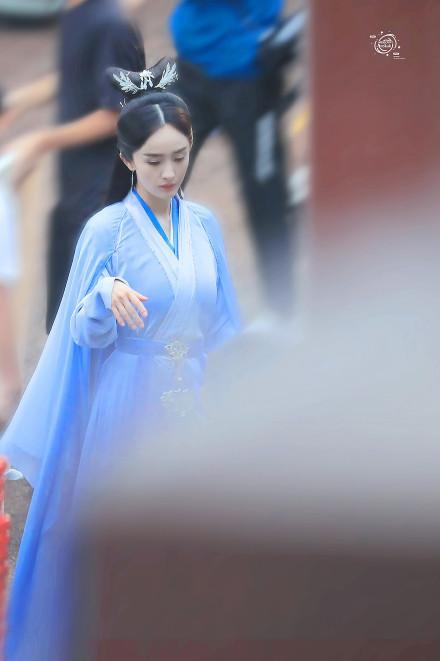 杨幂|杨幂白衣骑马路透，回眸一笑神似张敏，网友表示离婚后颜值开挂！