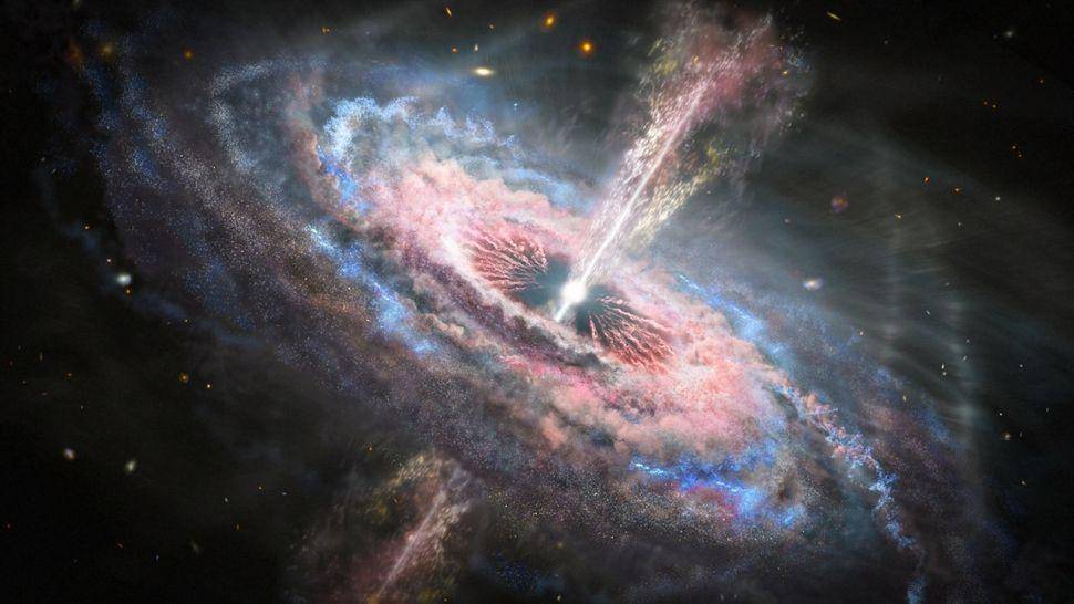 类星体|遥远的“类星体海啸”正在撕裂自己的星系