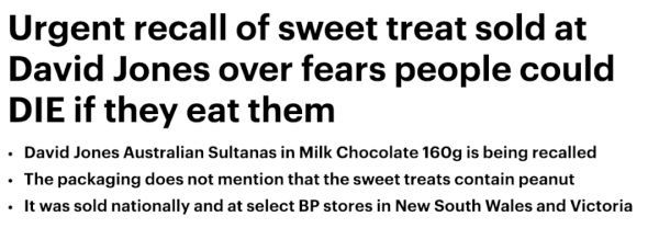 零食|全澳紧急召回！这款热卖零食，看到千万注意！有过敏风险！购入可全额退款！