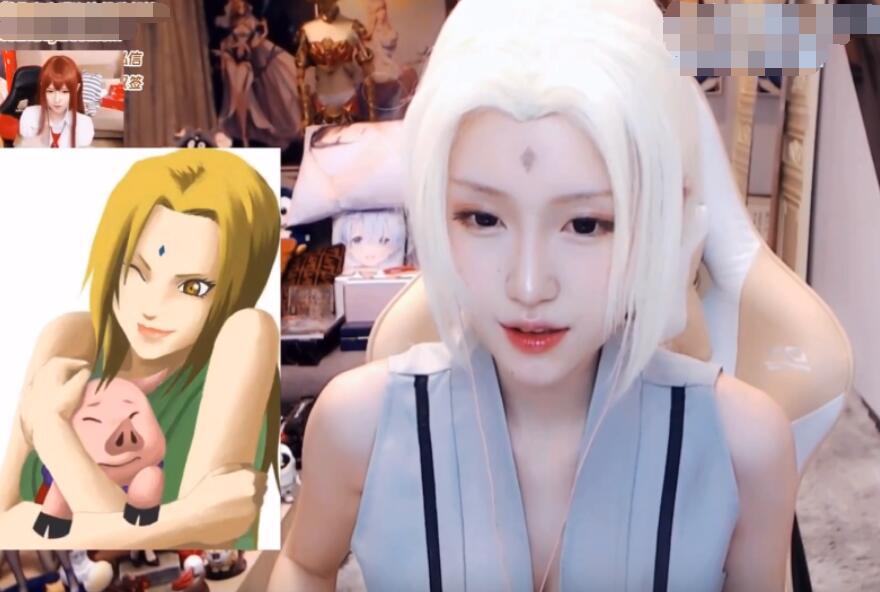 腐团儿突破自我cos55岁的纲手,白发神还原,战术后退秀忍术_腾讯新闻