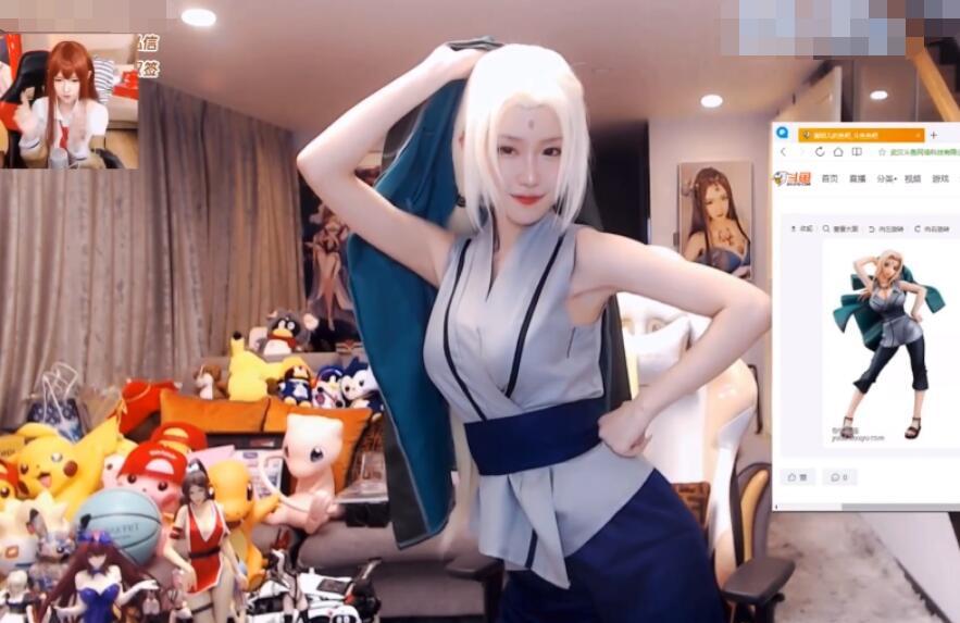 腐团儿突破自我cos55岁的纲手,白发神还原,战术后退秀忍术_腾讯新闻