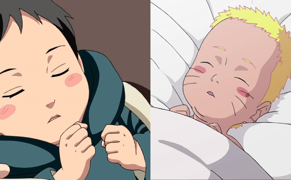 火影人物婴儿时期长啥样佐助睡姿乖巧安静佐良娜笑容可爱