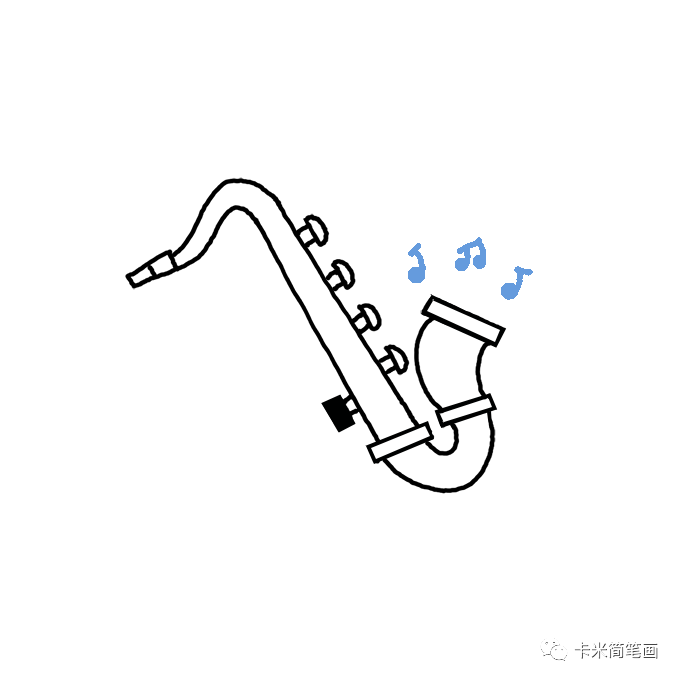 萨克斯|萨克斯的简单画法-萨克斯简笔画教程