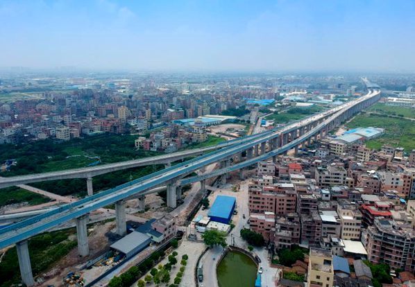 珠三角城际广佛东环线全线桥梁主体工程完工