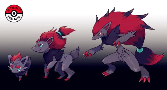 宝可梦从两段形态变成三段索罗亚进化偏雌性雷电斑马逐渐凶狠