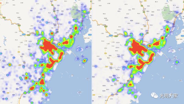 大數據下的龍港鰲江人口熱力圖