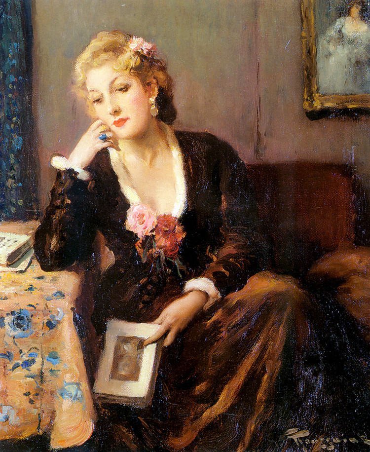 弗尔南图森特|比利时后印象派艺术家油画中的美女，优雅迷人
