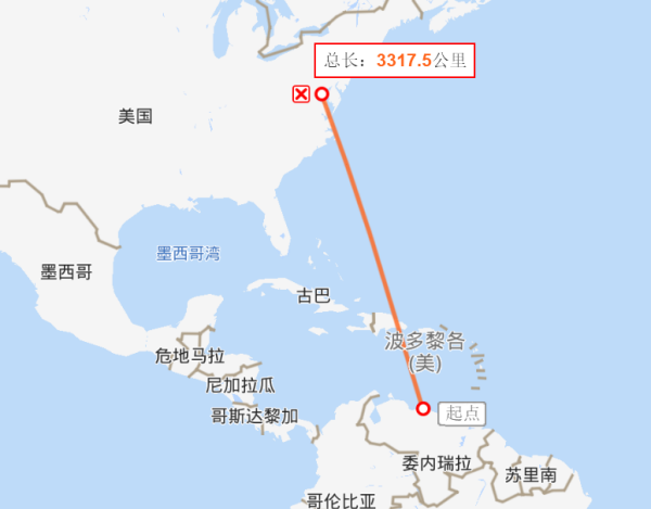 委内瑞拉首都距离美国首都3000多公里