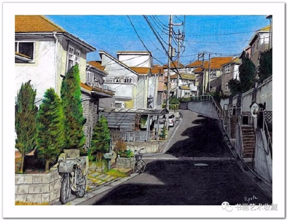 林亮太|日本绘画：彩色铅笔描绘的宁静街景