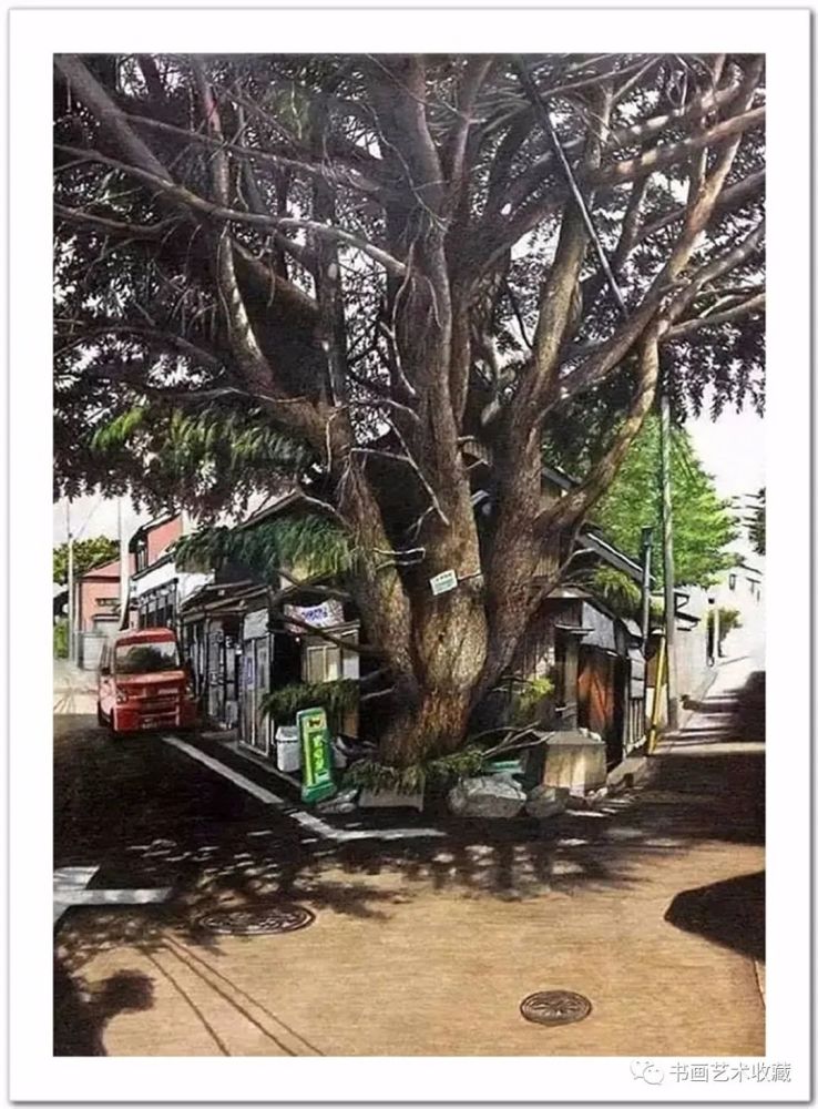 林亮太|日本绘画：彩色铅笔描绘的宁静街景