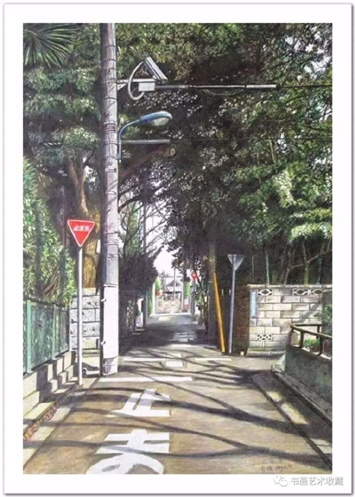 林亮太|日本绘画：彩色铅笔描绘的宁静街景