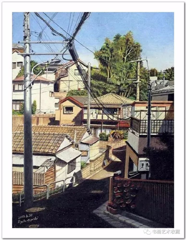 林亮太|日本绘画：彩色铅笔描绘的宁静街景